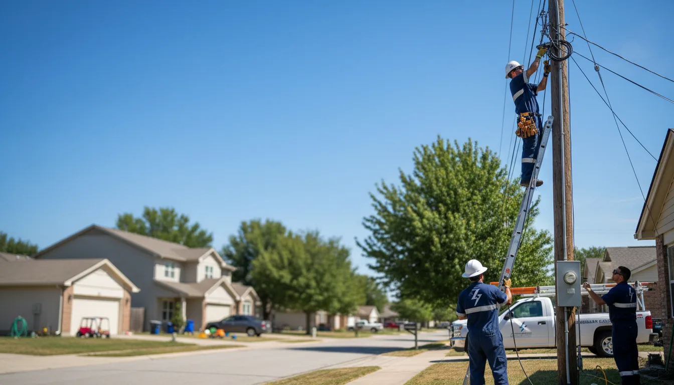 Residential electrician providing installation services in Mcqueeney, TX